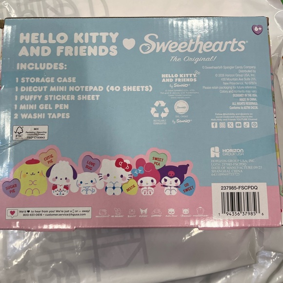 Sanrio Hello Kitty Mini Desk Essentials Case - Pink and Red - Picture 2 of 3